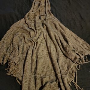 3/$15 Small Green ponch sweater